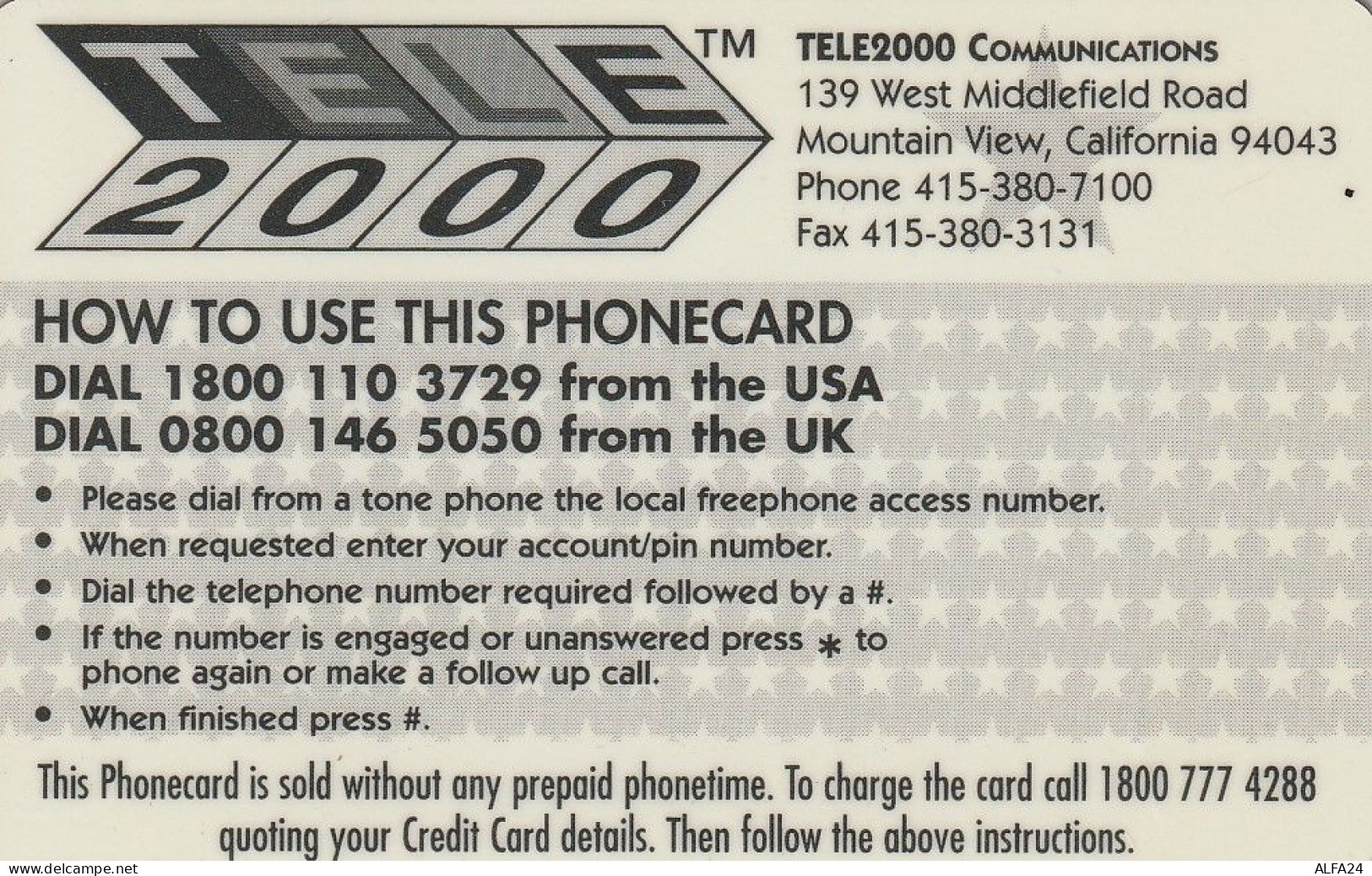 PREPAID PHONE CARD STATI UNITI LADY DIANA (CV5067 - Personnages