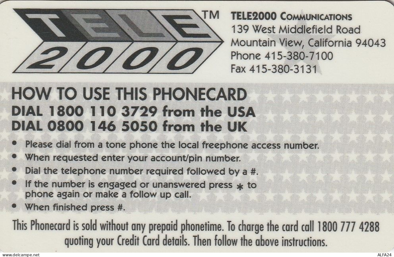 PREPAID PHONE CARD STATI UNITI DISNEY (CV5047 - Disney