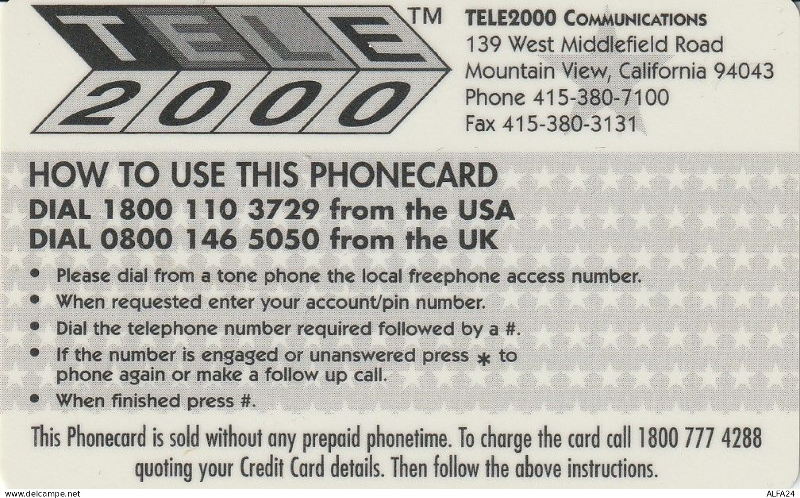 PREPAID PHONE CARD STATI UNITI DISNEY (CV5042 - Disney