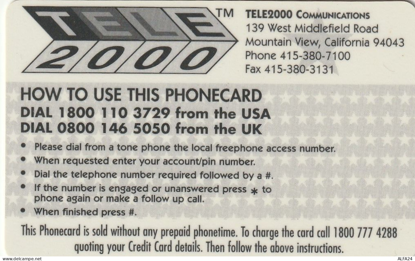 PREPAID PHONE CARD STATI UNITI DISNEY (CV5030 - Disney