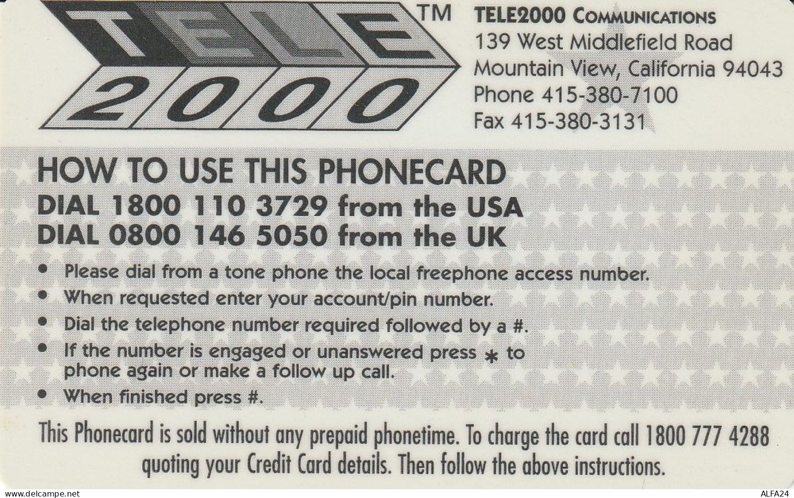 PREPAID PHONE CARD STATI UNITI DISNEY (CV5010 - Disney