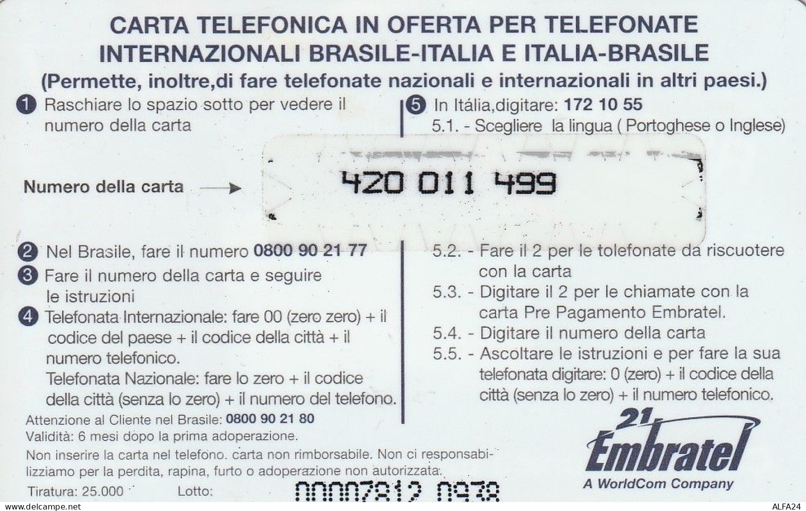 PREPAID PHONE CARD ALGERIA  (CV3917 - Argelia