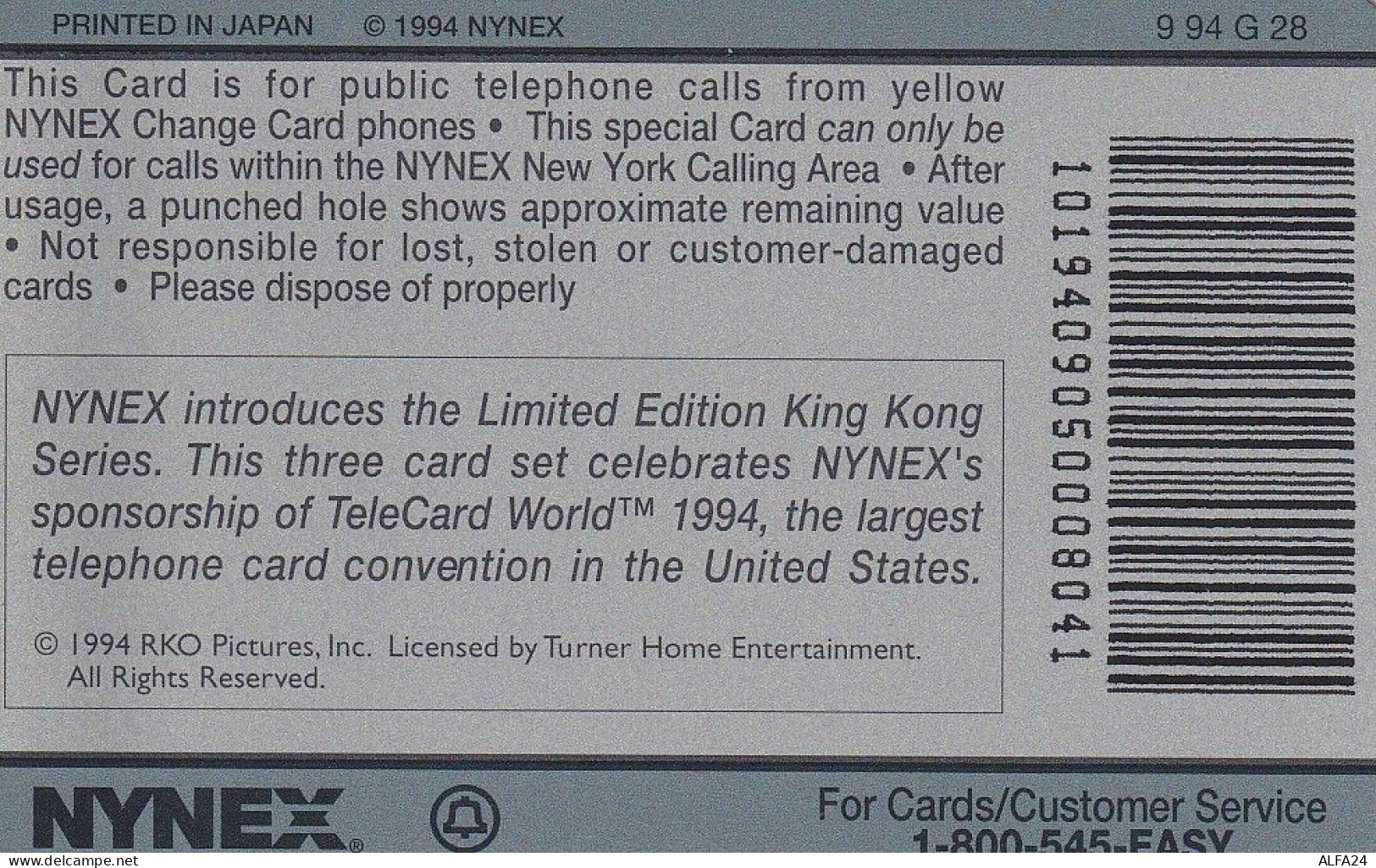 PHONE CARD STATI UNITI NYNEX (CV5671 - Nynex