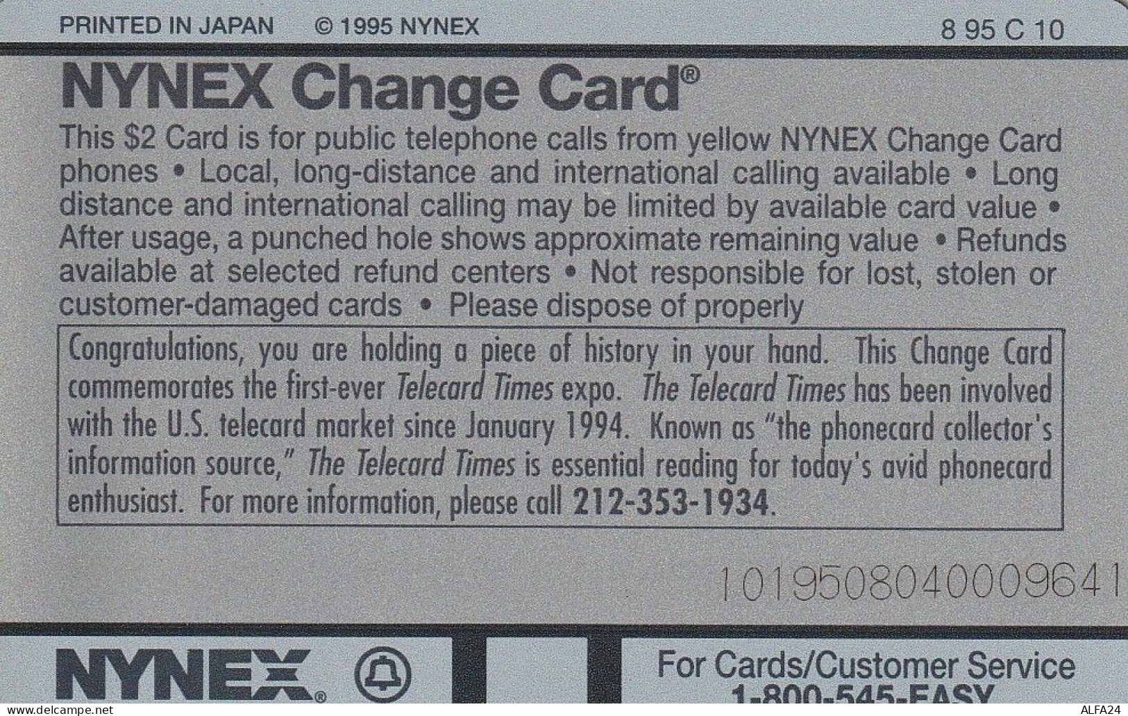 PHONE CARD STATI UNITI NYNEX (CV5655 - Nynex