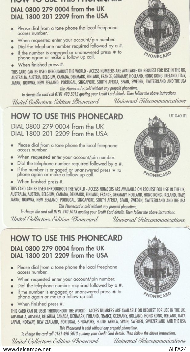 3 PREPAID PHONE CARDS AEREI (CV5589 - Aerei