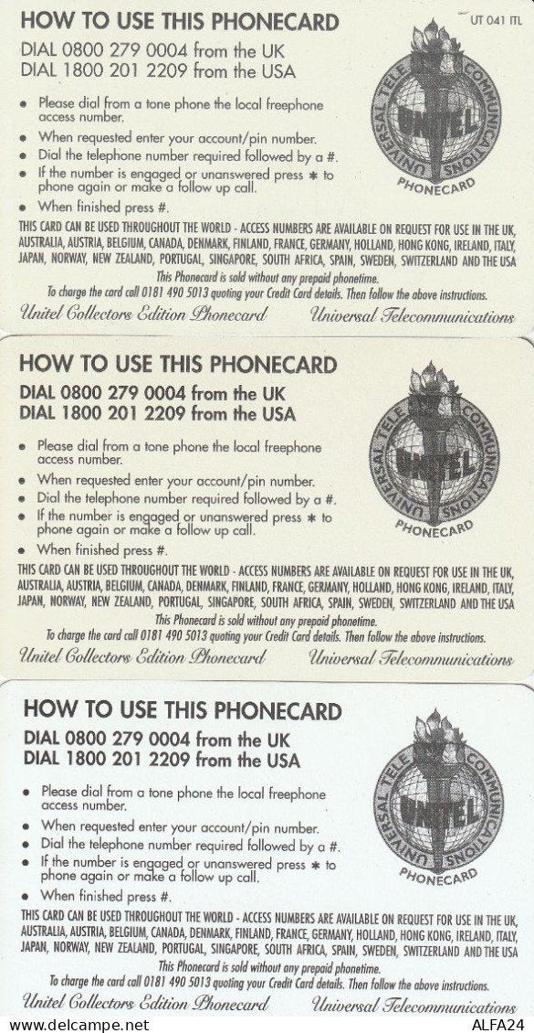3 PREPAID PHONE CARDS AEREI (CV5588 - Aviones