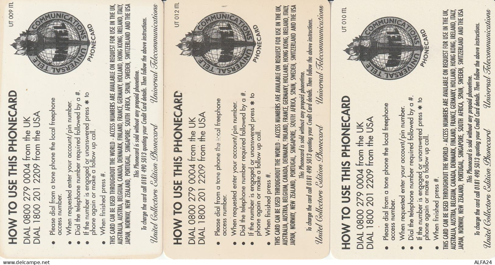 3 PREPAID PHONE CARDS UCCELLI (CV5576 - Uccelli Canterini Ed Arboricoli
