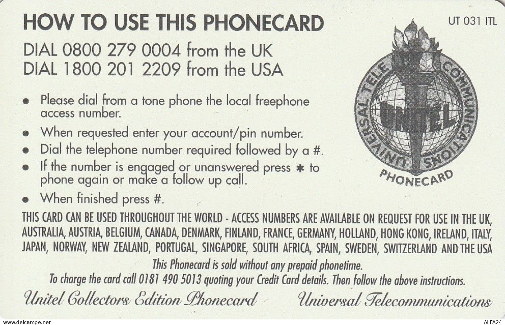PREPAID PHONE CARD UK VENEZIA MURANO (CV5551 - BT Global Cards (Prepaid)