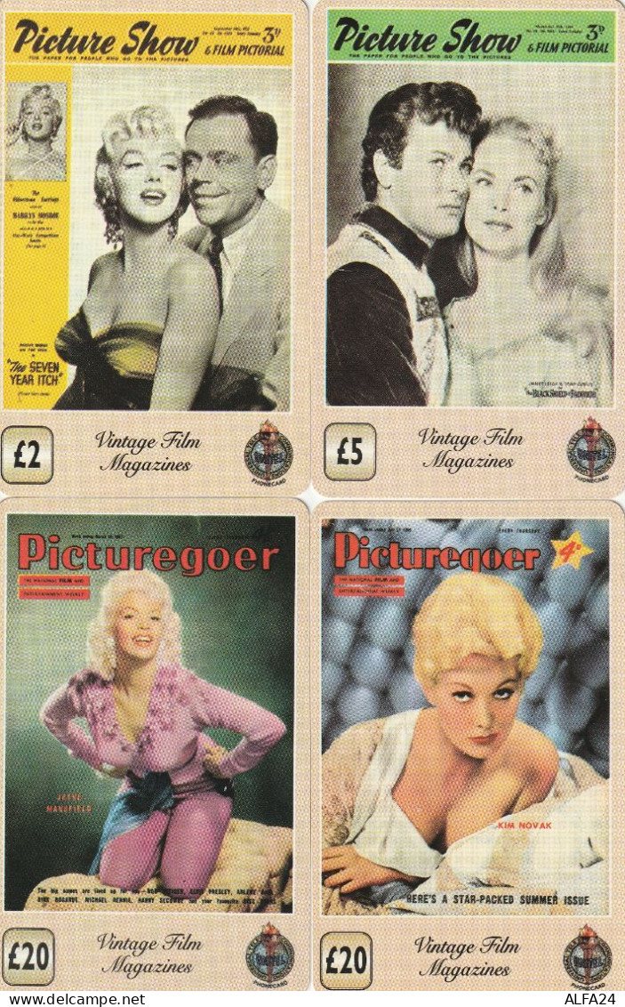 4 PREPAID PHONE CARDS CINEMA (CV5577 - Cinéma