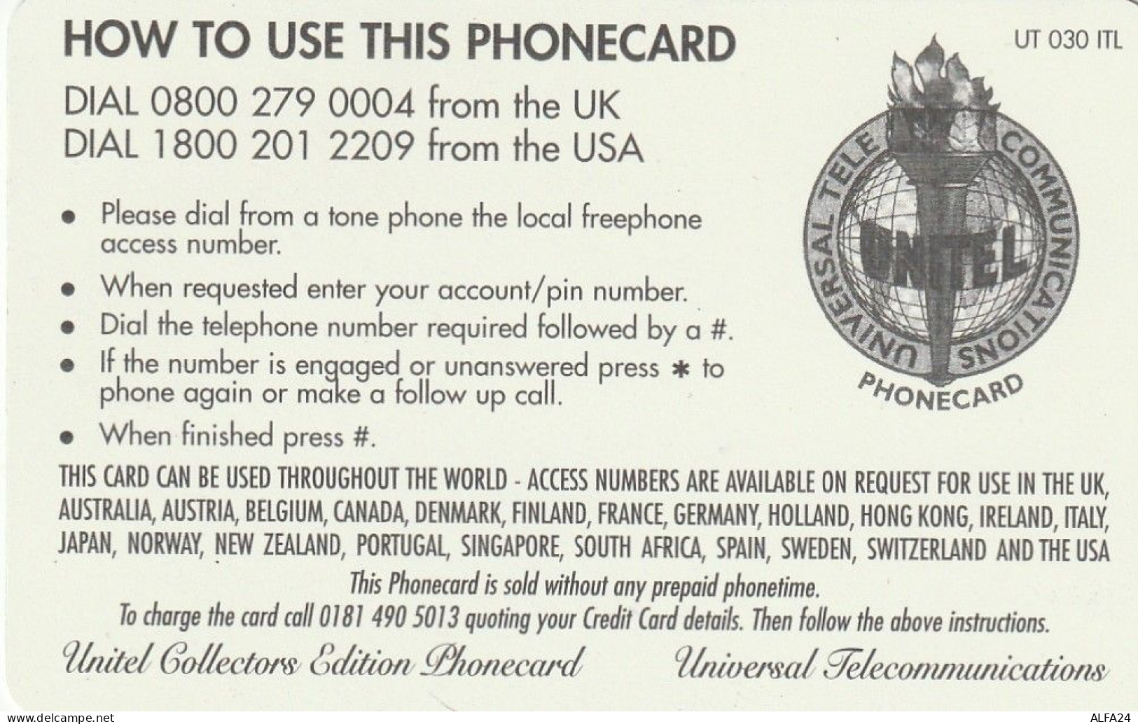 PREPAID PHONE CARD UK VENEZIA (CV5534 - BT Global Cards (Prepagadas)