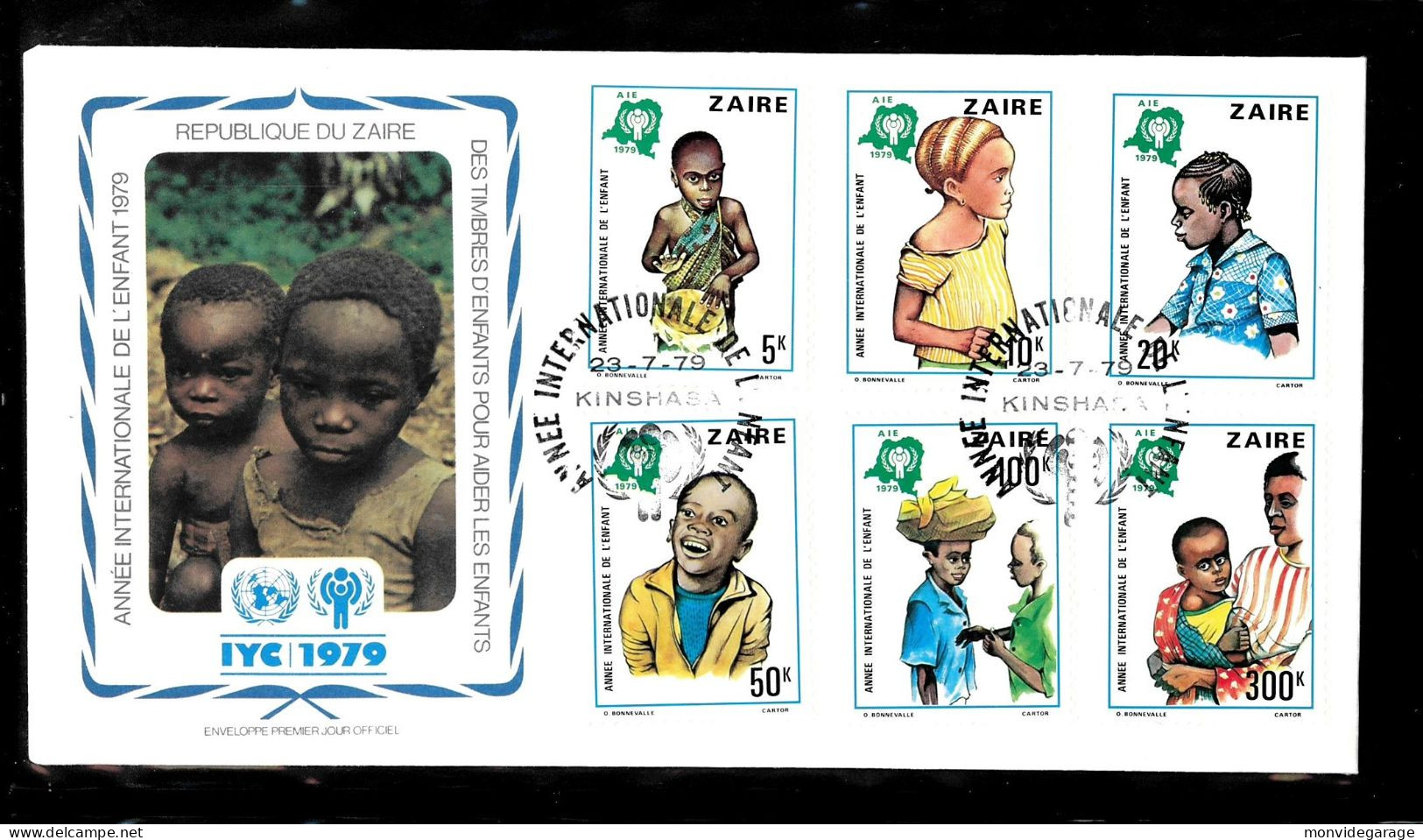 République Du Zaire - Année Internationale De L'enfant 1979 - Premier Jour - IJDK 034 - UNICEF