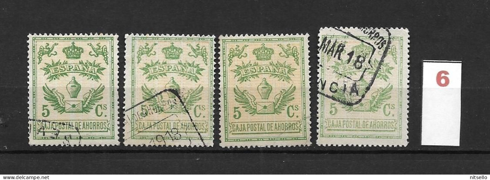 LOTE 1891 B  ///   ESPAÑA 1918 CAJA POSTAL DE AHORROS 5 CTMOS         ¡¡¡ LIQUIDACION - JE LIQUIDE - SIEDLUNG !!! - Revenue Stamps