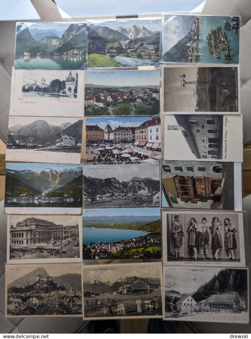 AUSTRIA / ÖSTERREICH - 54 Different Postcards - Retired Dealer's Stock - ALL POSTCARDS PHOTOGRAPHED - Collezioni E Lotti