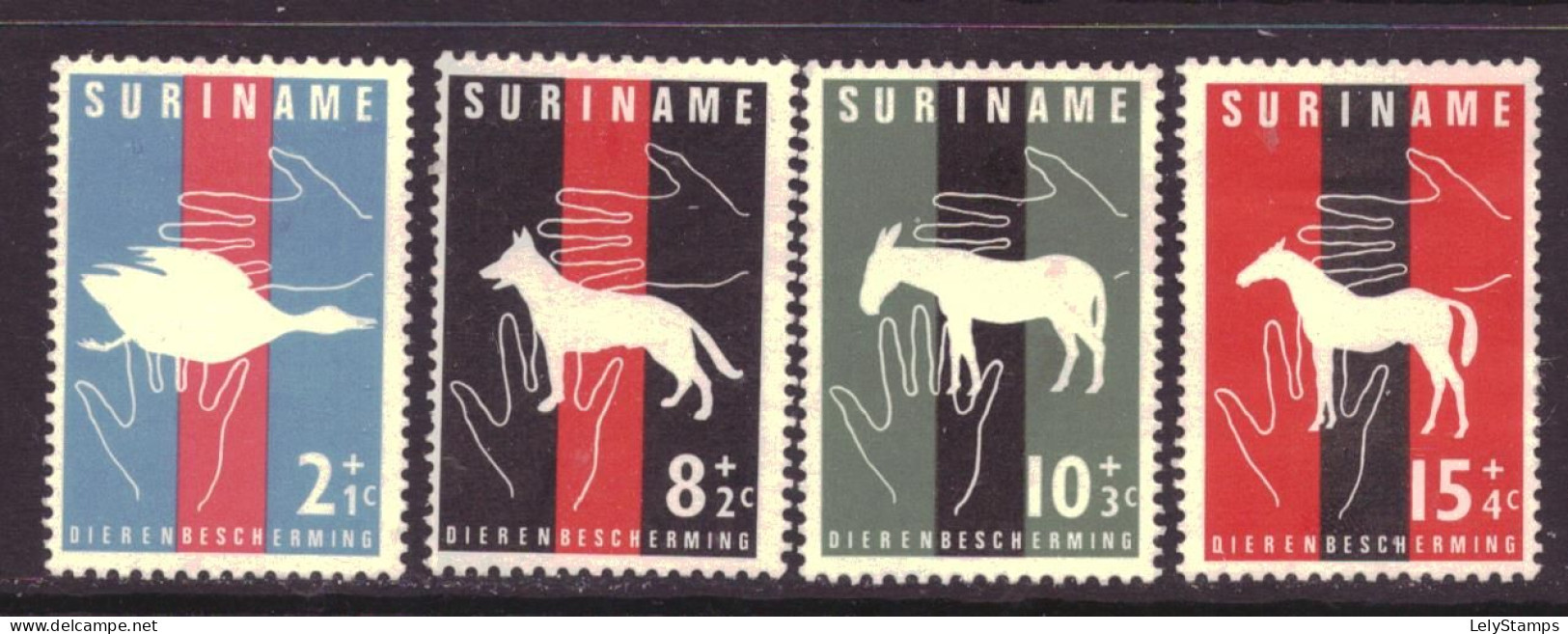 Suriname / Surinam 390 T/m 393 MNH ** Protection Animals Nature (1962) - Suriname ... - 1975