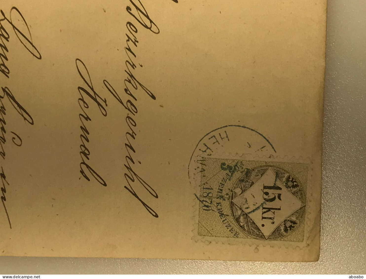 Österreich Steuermarken - Alte Dokumente 15 KR 1870... J 3/5 - Fiscale Zegels