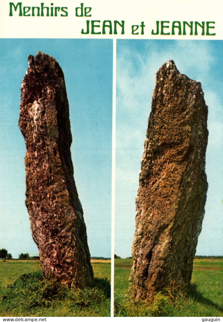 CPM - MÉGALITHES - BELLE-ÎLE En Mer - Menhirs Jean & Jeanne De Runelo ... LOT 2 CP - Dolmen & Menhirs