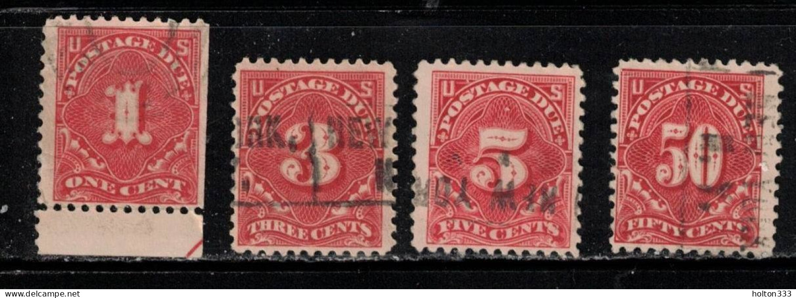 USA Scott # J61, J63, J64, J67 Used - Postage Due - Segnatasse