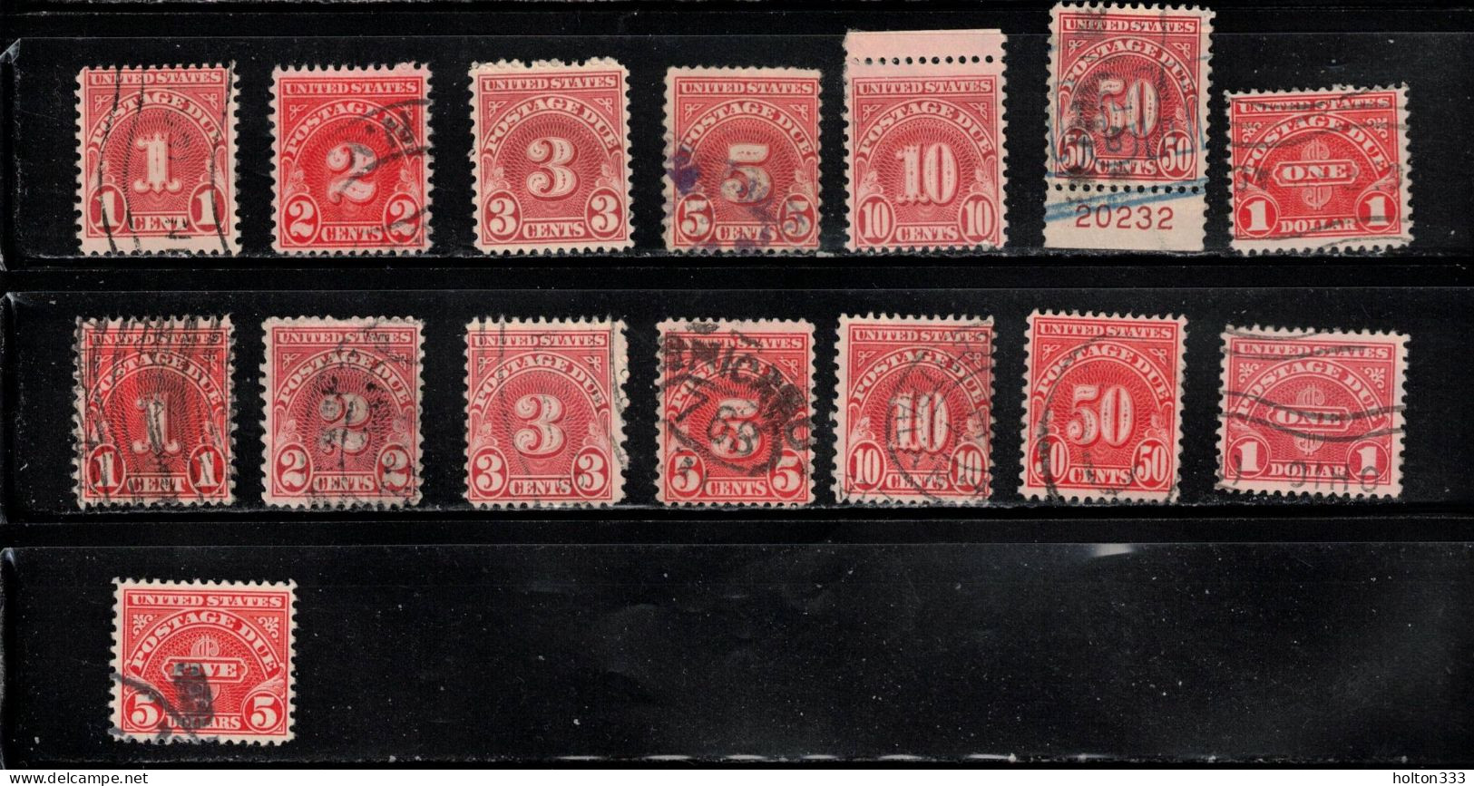 USA Scott # J80//7 + J78 Used X 2 - Postage Due - Portomarken
