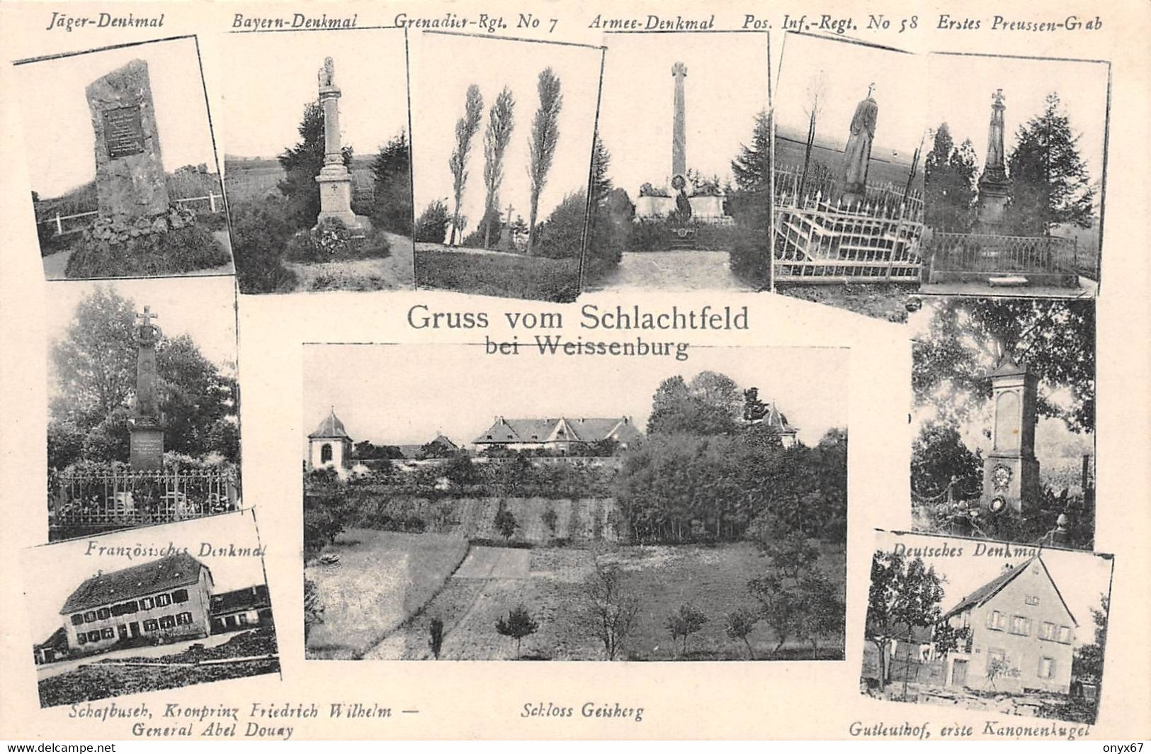 WEISSENBURG-WISSEMBOURG-67-Bas-Rhin-Le Geisberg-Schlachtfeld-Gutleuthof-Schatbusch-Monument Militaire - Wissembourg