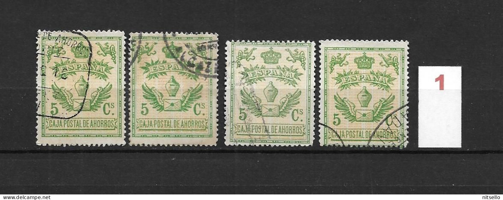 LOTE 1891 C  ///   ESPAÑA 1918 CAJA POSTAL DE AHORROS 5 CTMOS         ¡¡¡ LIQUIDACION - JE LIQUIDE - SIEDLUNG !!! - Fiscaux