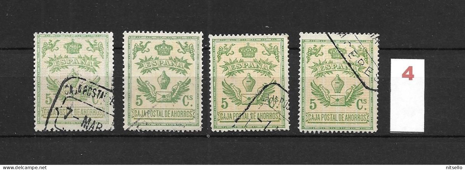 LOTE 1891 C  ///   ESPAÑA 1918 CAJA POSTAL DE AHORROS 5 CTMOS         ¡¡¡ LIQUIDACION - JE LIQUIDE - SIEDLUNG !!! - Fiscales