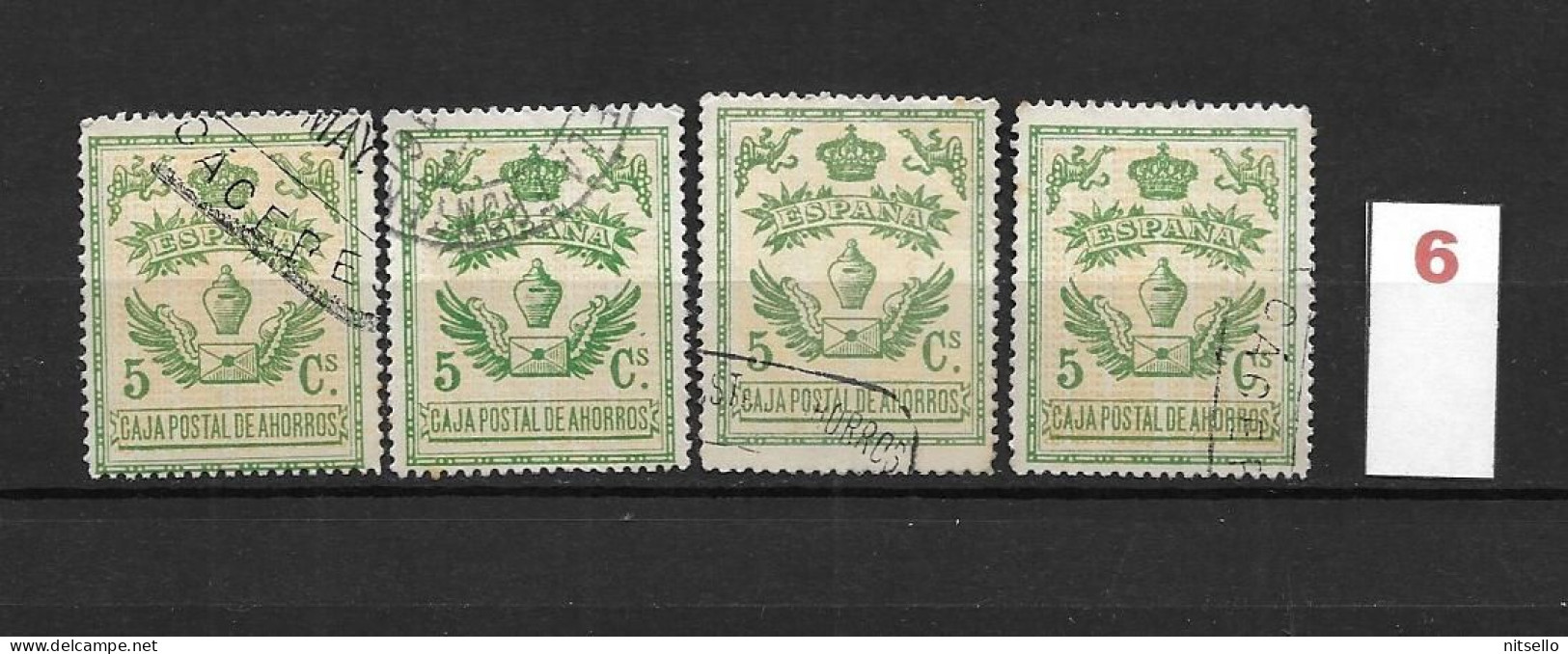 LOTE 1891 C  ///   ESPAÑA 1918 CAJA POSTAL DE AHORROS 5 CTMOS         ¡¡¡ LIQUIDACION - JE LIQUIDE - SIEDLUNG !!! - Fiscaux