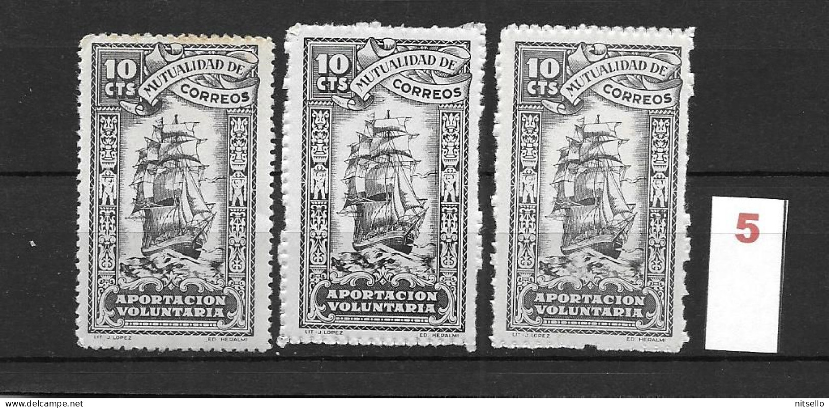 LOTE 1891 B  ///   ESPAÑA MUTUALIDAD DE CORREO APORTACION VOLUNTARIA  // NUEVOS ** MNH   ¡¡¡ LIQUIDACION TOTAL !!! - Steuermarken