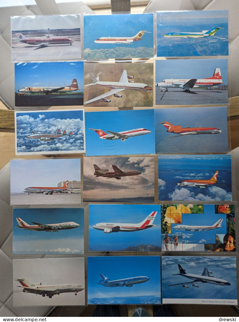 AVIATION - 147 Different Postcards - Retired Dealer's Stock - ALL POSTCARDS PHOTOGRAPHED - Collezioni E Lotti