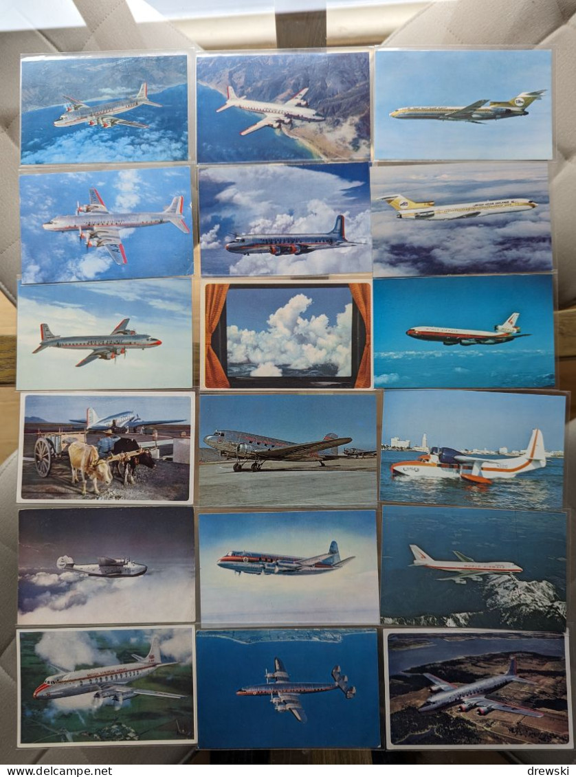 AVIATION - 147 Different Postcards - Retired Dealer's Stock - ALL POSTCARDS PHOTOGRAPHED - Collezioni E Lotti