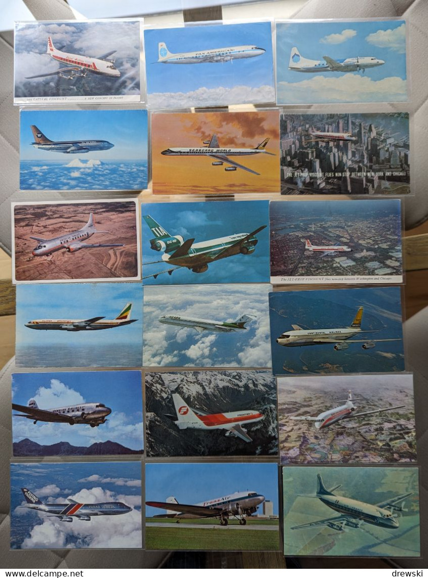 AVIATION - 147 Different Postcards - Retired Dealer's Stock - ALL POSTCARDS PHOTOGRAPHED - Collezioni E Lotti