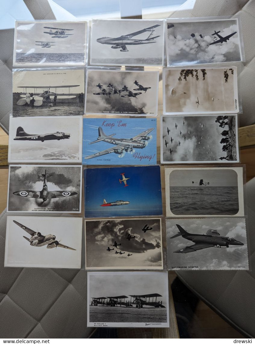 AVIATION - 147 Different Postcards - Retired Dealer's Stock - ALL POSTCARDS PHOTOGRAPHED - Collezioni E Lotti