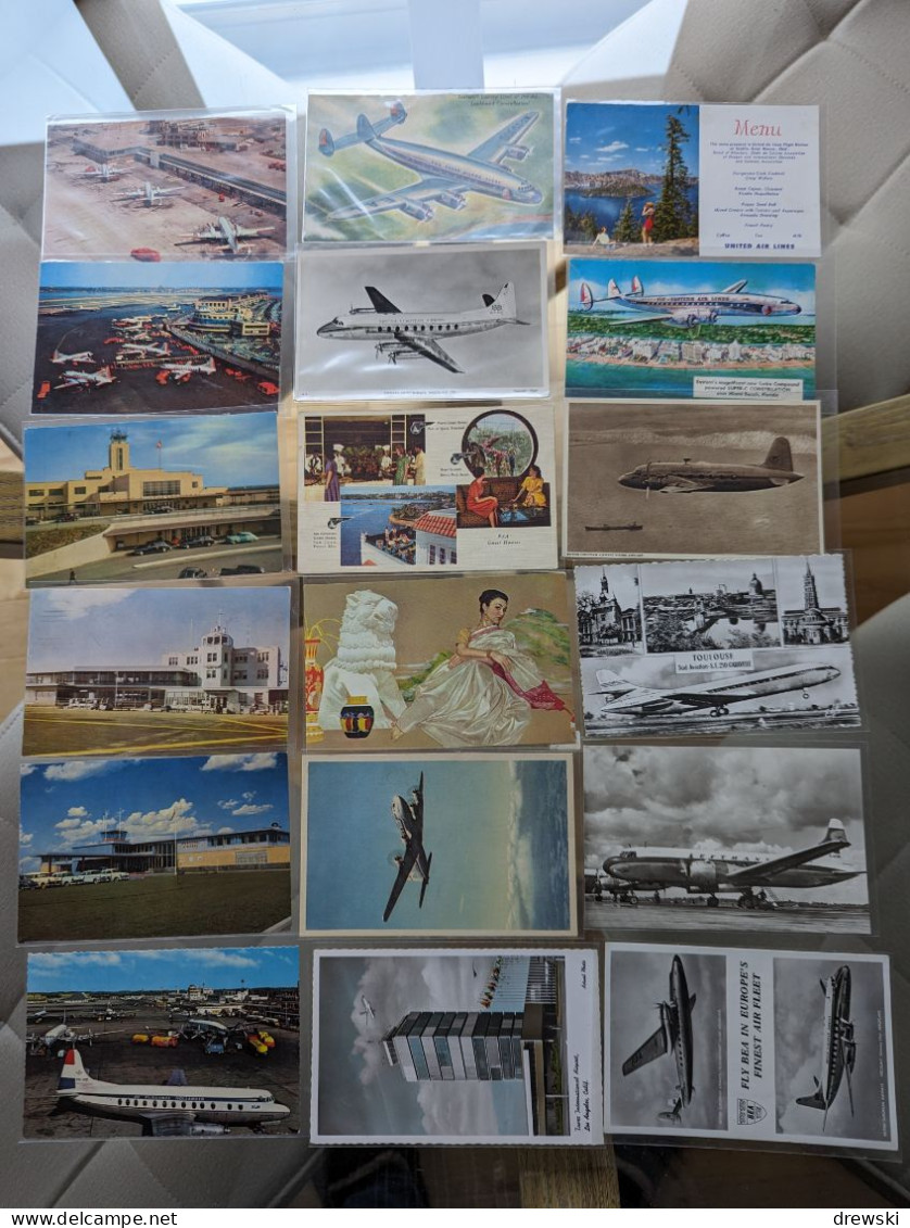 AVIATION - 147 different postcards - Retired dealer's stock - ALL POSTCARDS PHOTOGRAPHED