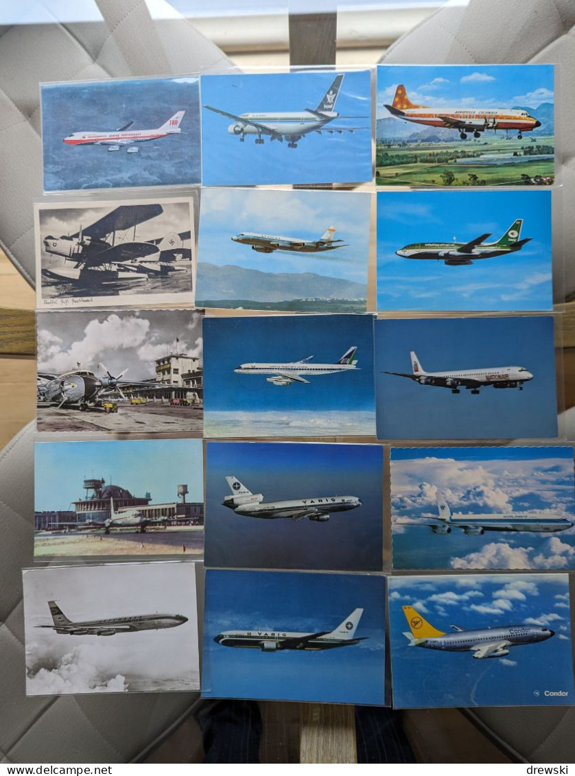 AVIATION - 147 different postcards - Retired dealer's stock - ALL POSTCARDS PHOTOGRAPHED