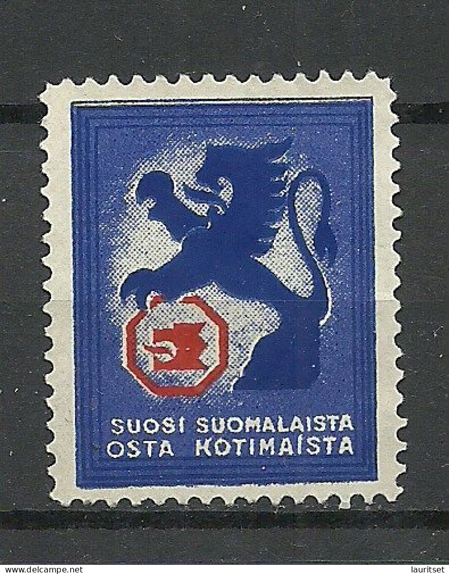 FINLAND FINNLAND - Buy Domestic Products! Propaganda Advertising Poster Stamp Vignette (*) - Erinnophilie