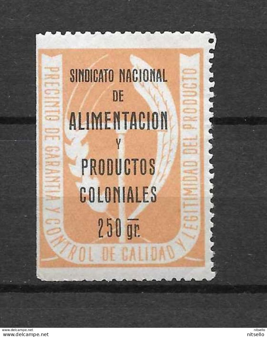 LOTE 1891 C  ///  ESPAÑA  FISCALES - PRECINTO CONTROL DE CALIDAD PRODUCTOS COLONIALES - Revenue Stamps