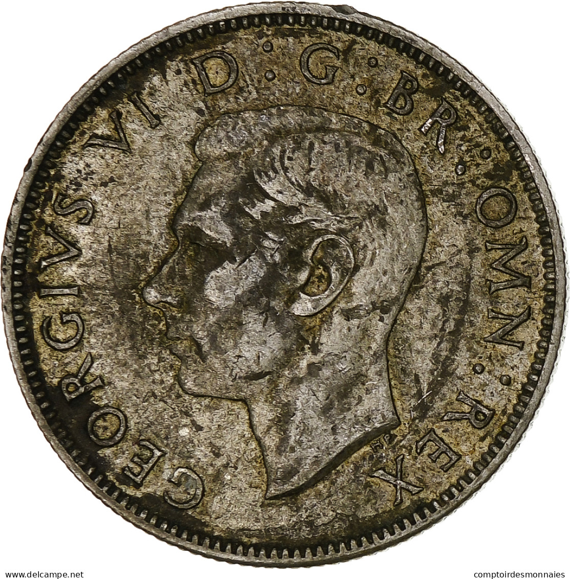 Grande-Bretagne, George VI, Florin, Two Shillings, 1941, TB+, Argent, KM:855 - J. 1 Florin / 2 Schillings