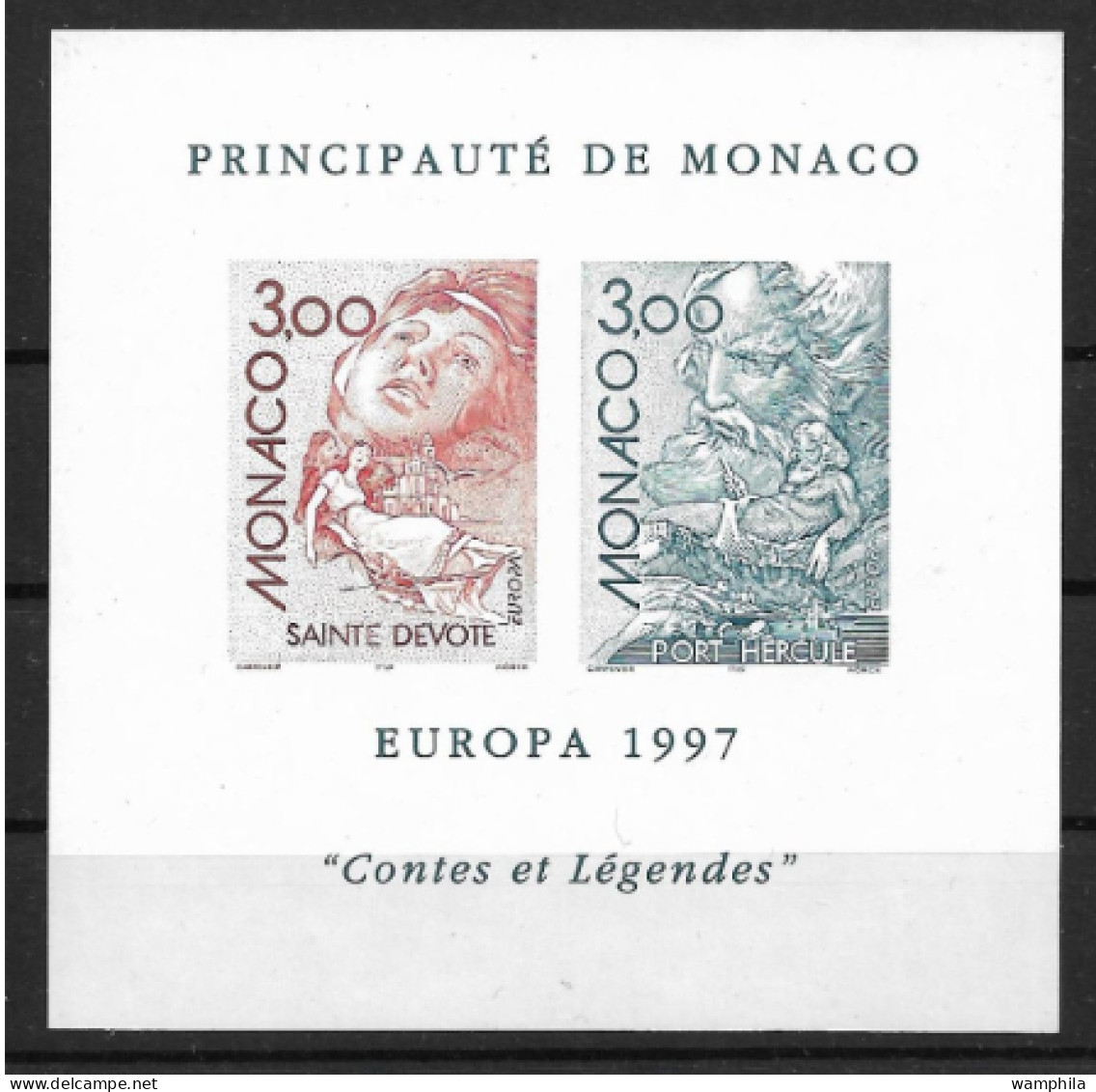 Monaco Bloc Spécial N°30** Non Dentelé. Europa 1997. Contes Et Légendes. - 1997