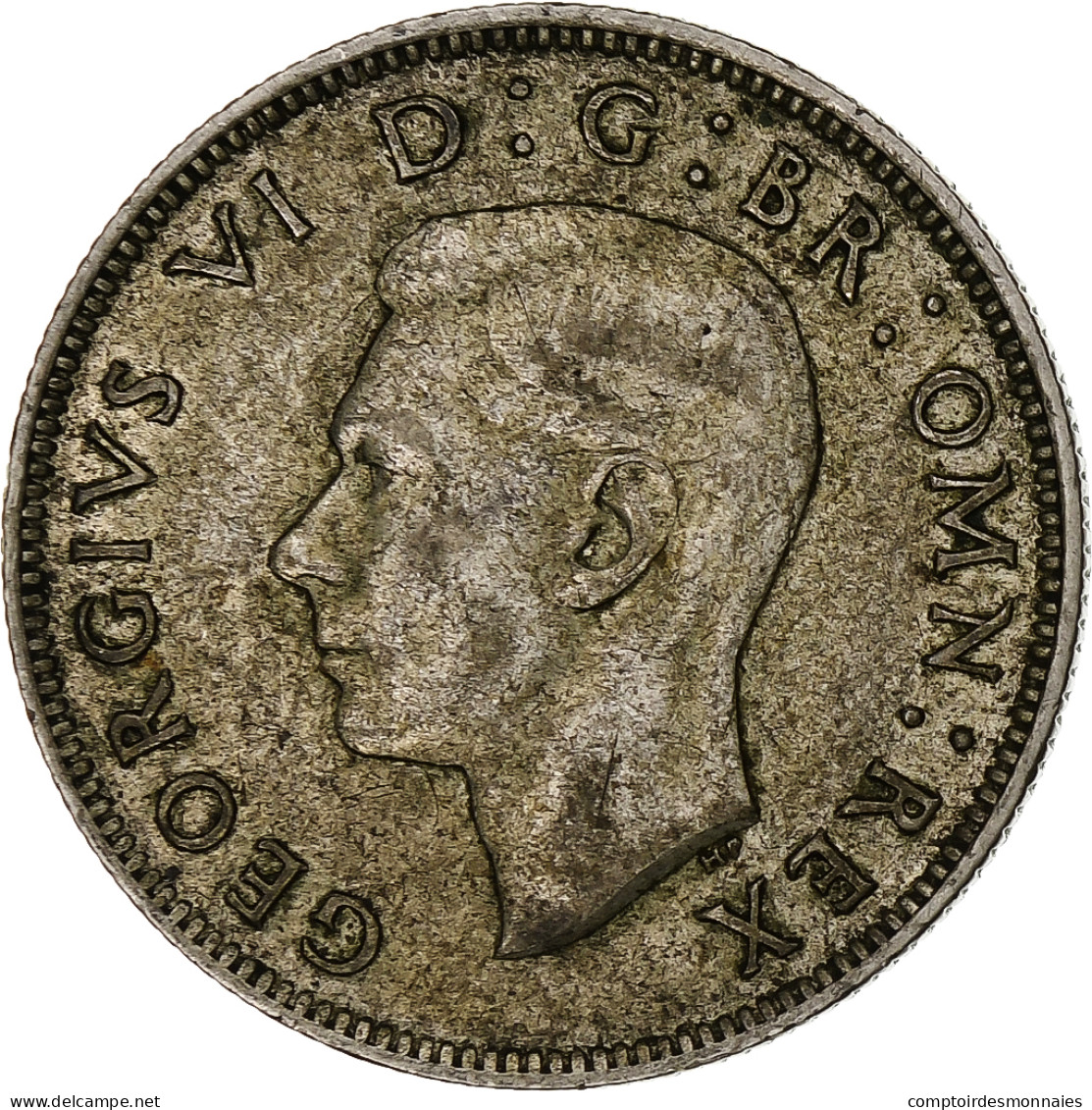 Grande-Bretagne, George VI, Florin, Two Shillings, 1942, TB+, Argent, KM:855 - J. 1 Florin / 2 Schillings