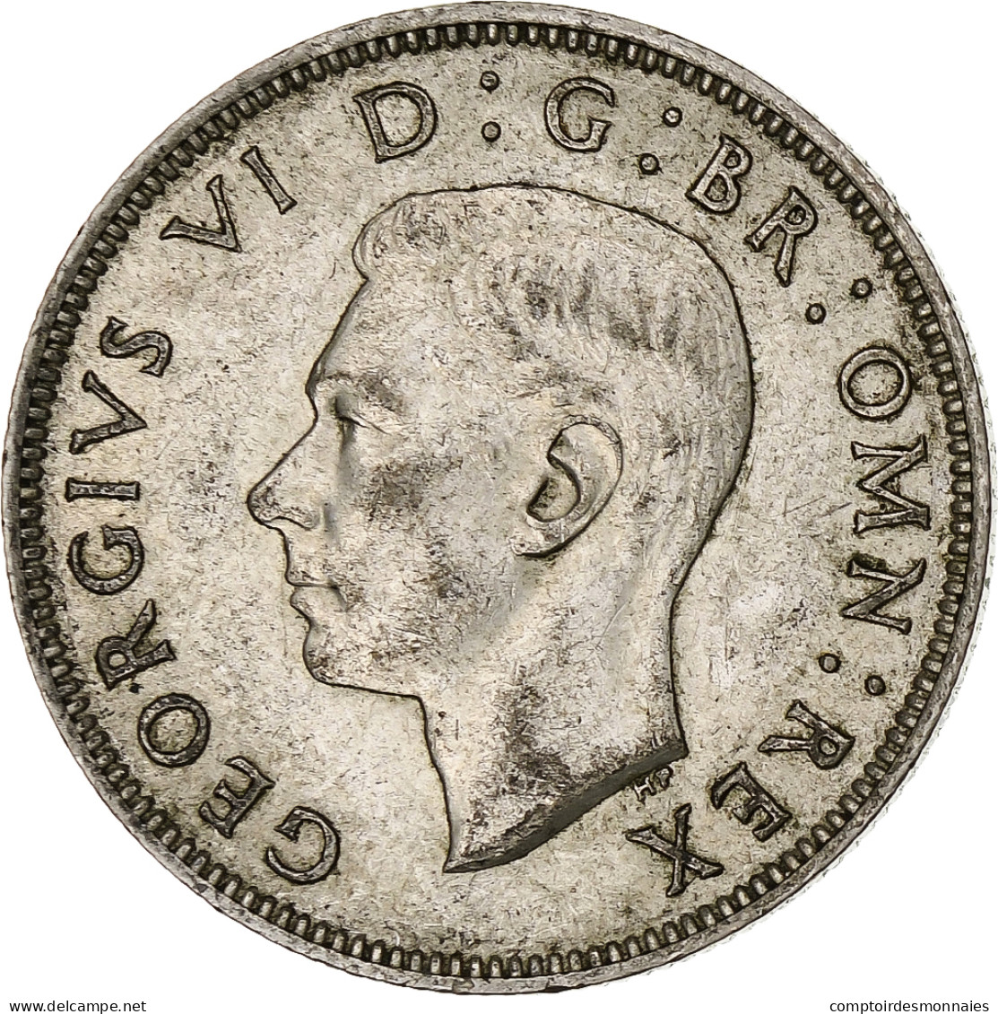 Grande-Bretagne, George VI, Florin, Two Shillings, 1942, TTB+, Argent, KM:855 - J. 1 Florin / 2 Shillings