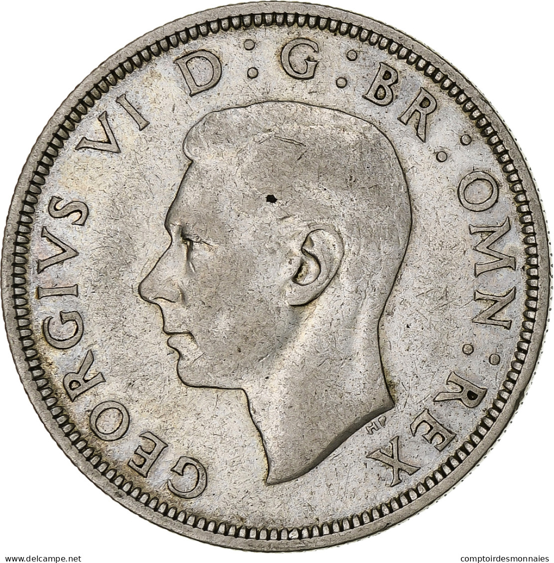 Grande-Bretagne, George VI, 1/2 Crown, 1938, TB+, Argent, KM:856 - K. 1/2 Crown