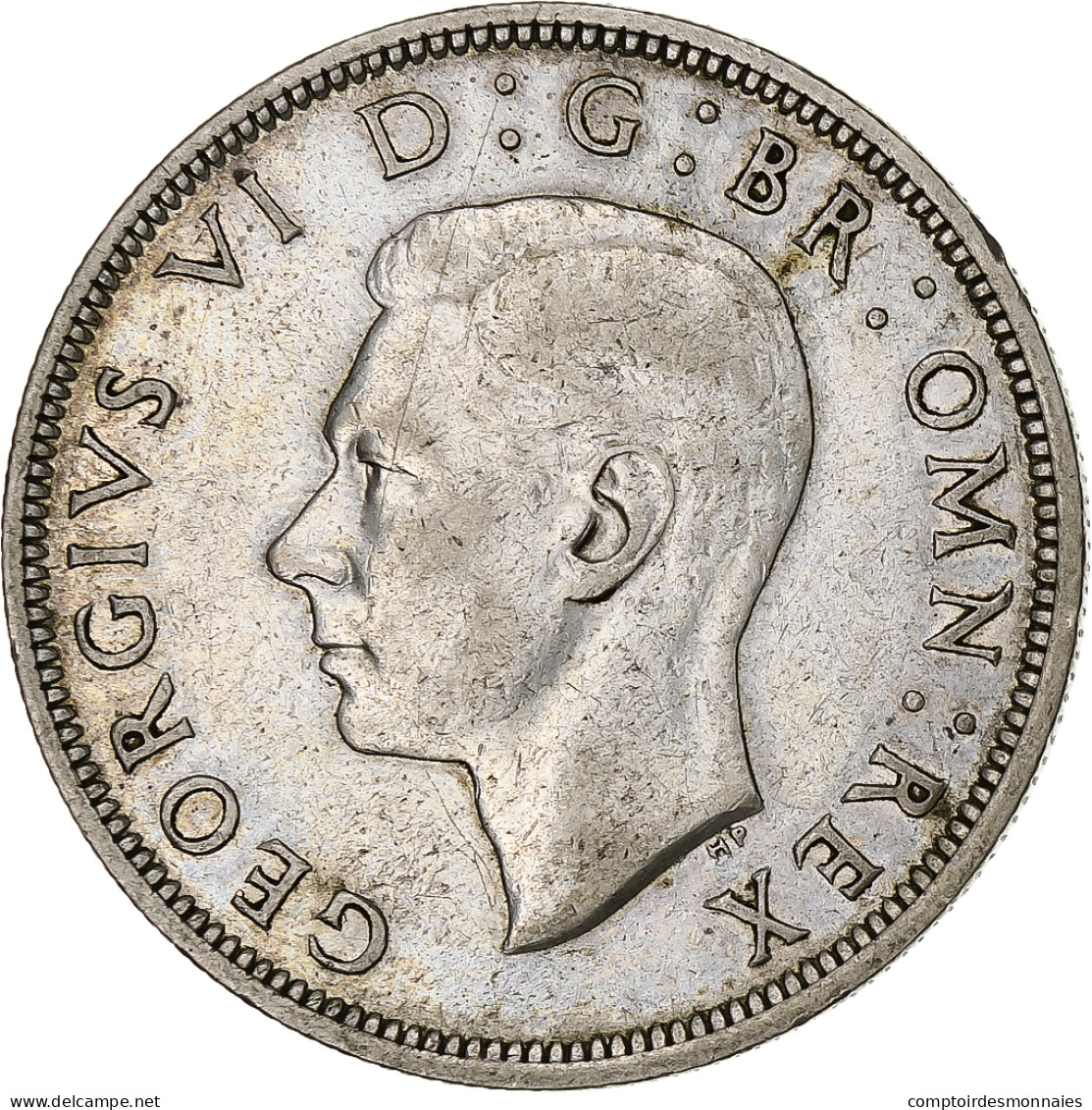 Grande-Bretagne, George VI, 1/2 Crown, 1943, TTB, Argent, KM:856 - K. 1/2 Crown