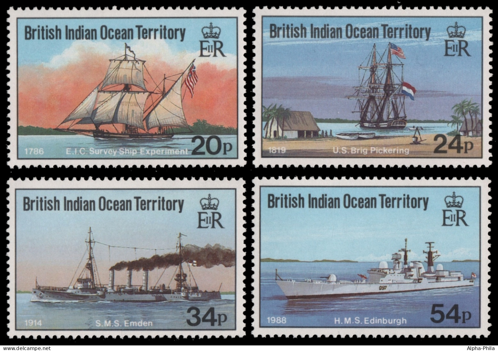 BIOT 1991 - Mi-Nr. 115-118 ** - MNH - Schiffe / Ships - Britisches Territorium Im Indischen Ozean