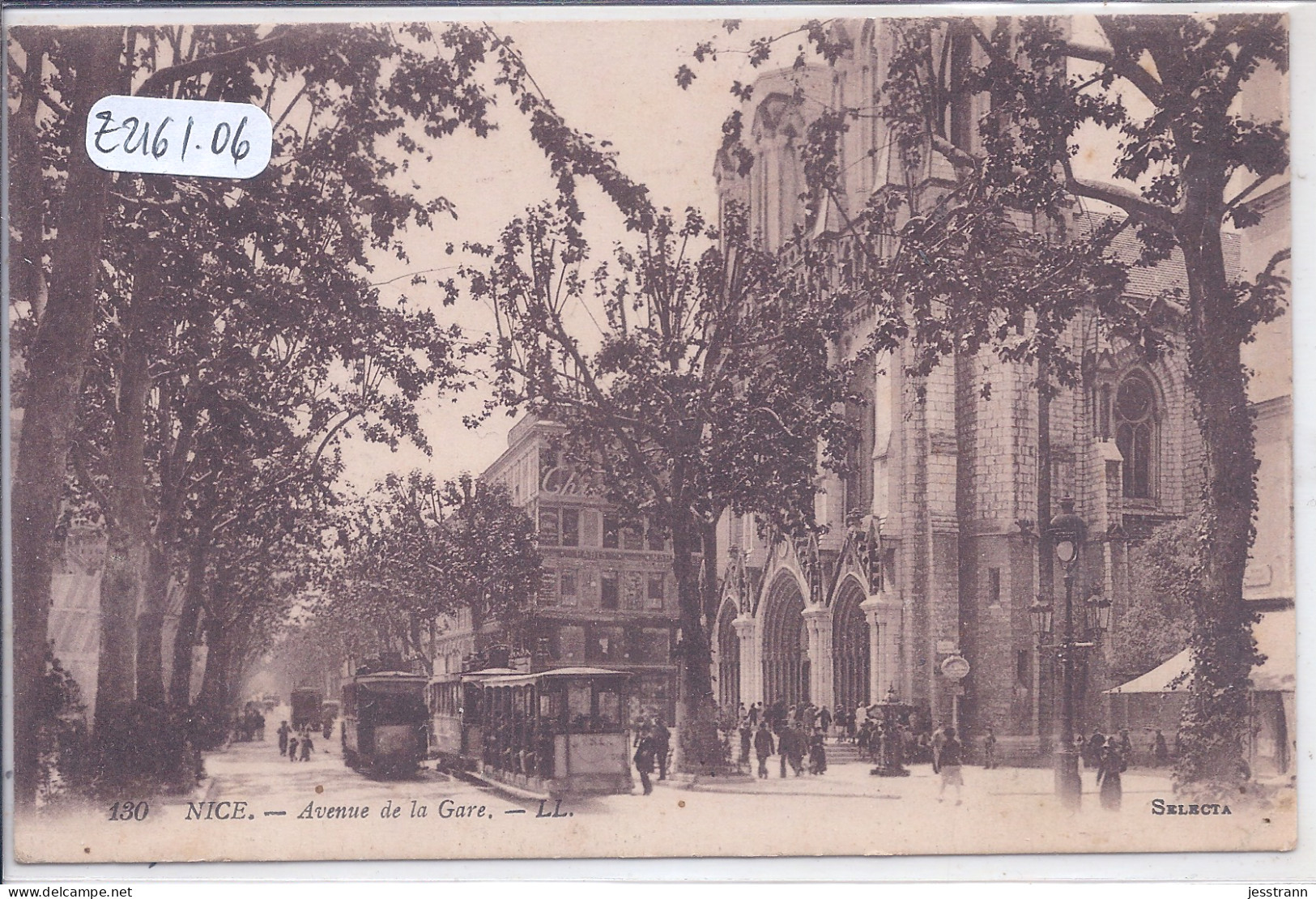 NICE- LES TRAMWAYS DE L AVENUE DE LA GARE - Transport Ferroviaire - Gare