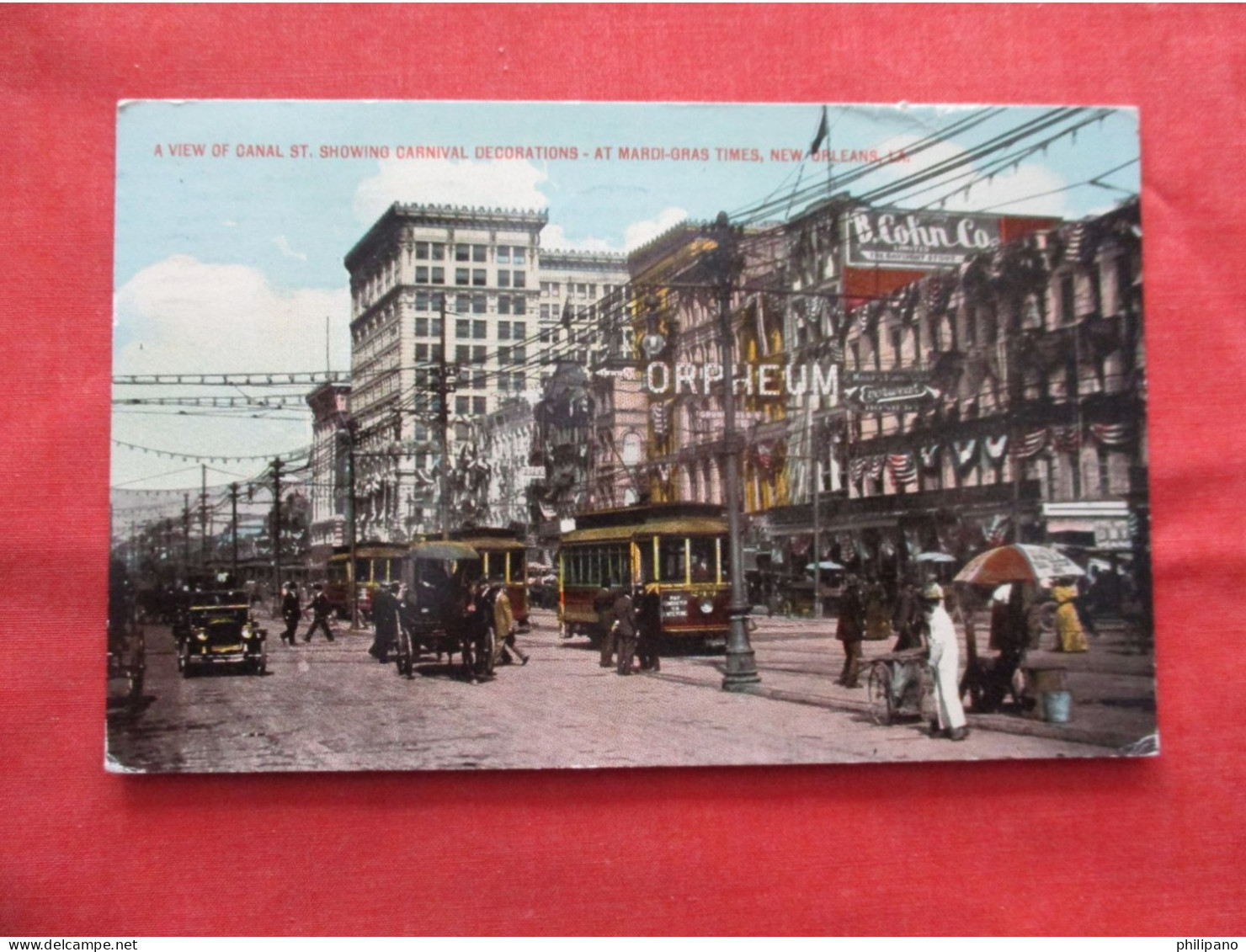 Canal Street. Showing Carnival Decorations  New Orleans Louisiana > New Orleans      Ref 6278 - New Orleans