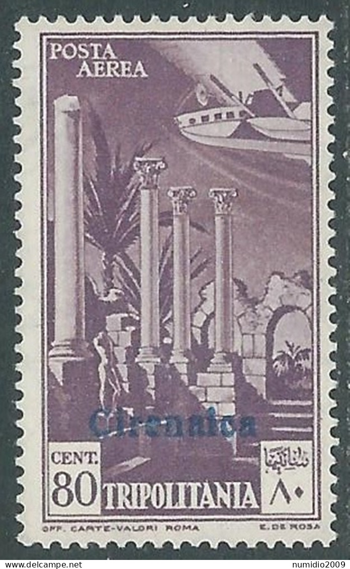 1932 CIRENAICA POSTA AEREA 80 CENT MNH ** - I28-2 - Cirenaica