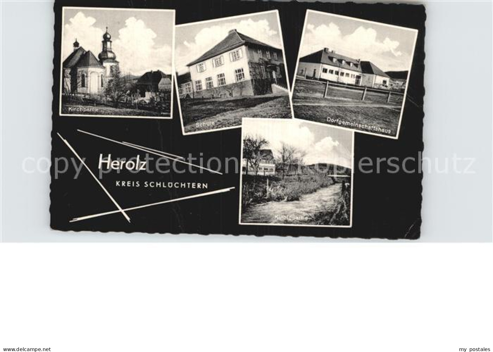 42587311 Herolz Kirche Schule Dorfgemeinschaftshaus  Schluechtern - Schlüchtern