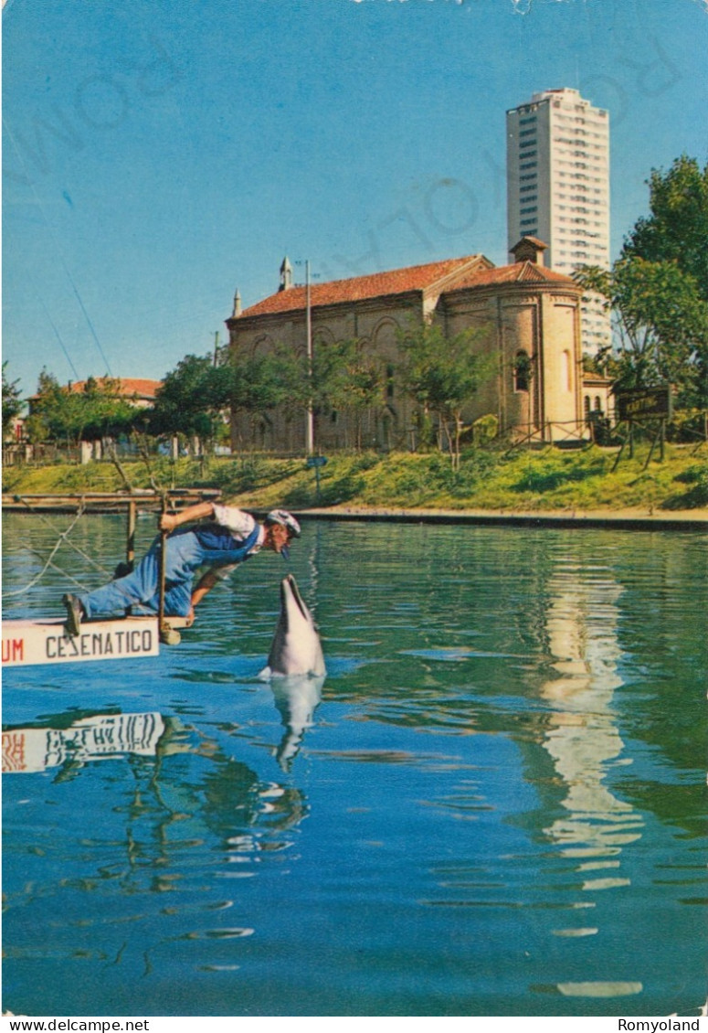 CARTOLINA  CESENATICO,CESENA,EMILIA ROMAGNA-ACQUARIUM DI CESENATICO-MARE,SOLE,BELLA ITALIA,BOLLO STACCATO,VIAGGIATA - Cesena