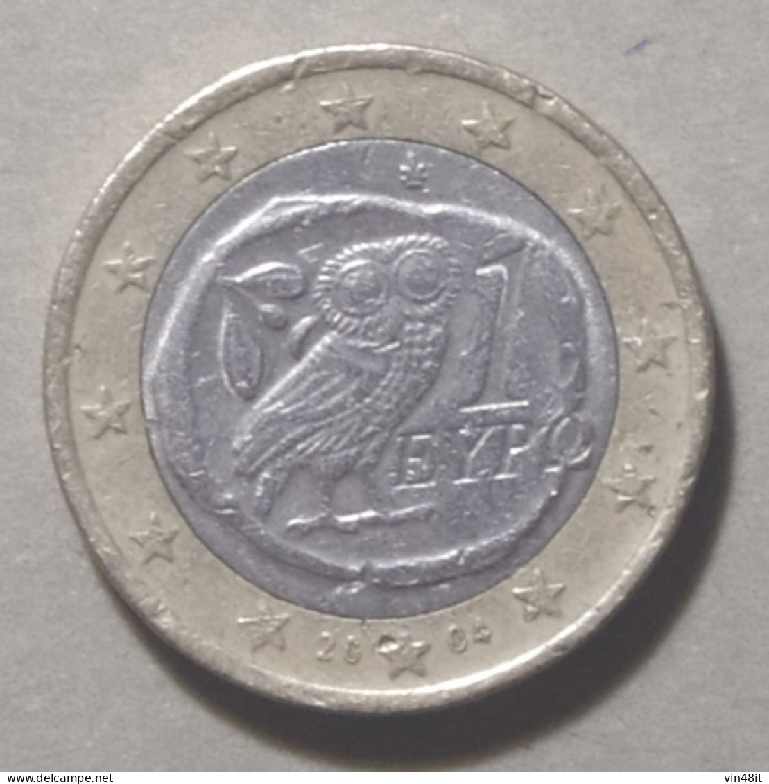 2004  - GRECIA - MONETA IN EURO  -  DEL VALORE DI 1,00  EURO  -  USATA - Grèce