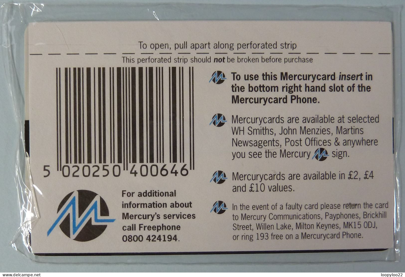 UK - Great Britain - Mercury - Paytelco - PYSH011 - Lake - Merry Christmas From Shell  - Mint Blister - [ 4] Mercury Communications & Paytelco