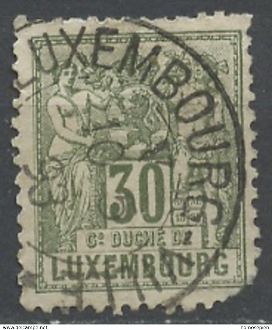 Luxembourg - Luxemburg 1882-91 Y&T N°55 - Michel N°53 (o) - 30c Chiffre - 1882 Allégorie